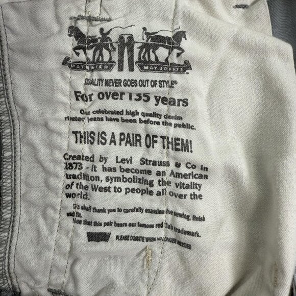 Levi's Cargo Pants Mens 34 Gray Utility Workwear PC9-12462-0016 White Tab 35x30 - Picture 12 of 12